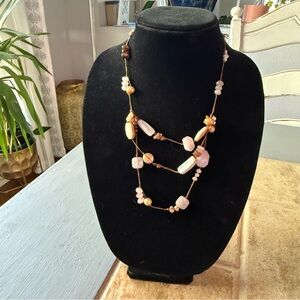 Silpada Rose Quartz & Stones Necklace
